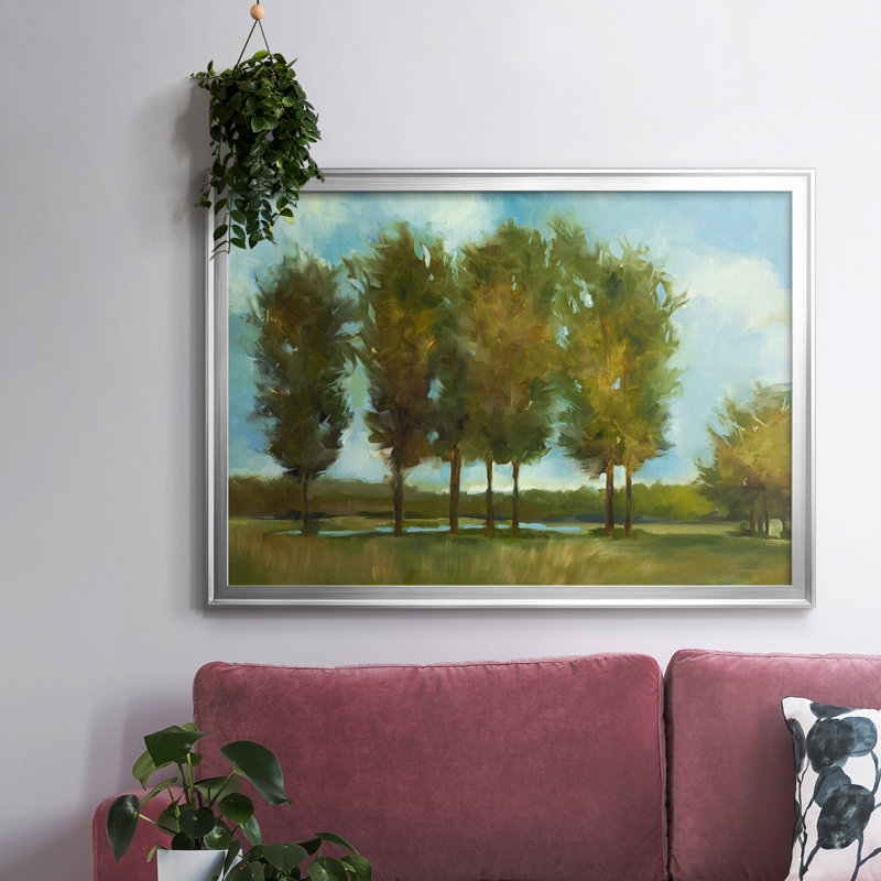 " Tall Trees ", Silver, 14" H x 20" W x 1.5" D