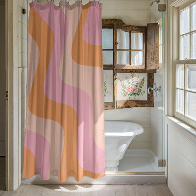 Rideau de douche Retro Groovy - Premium