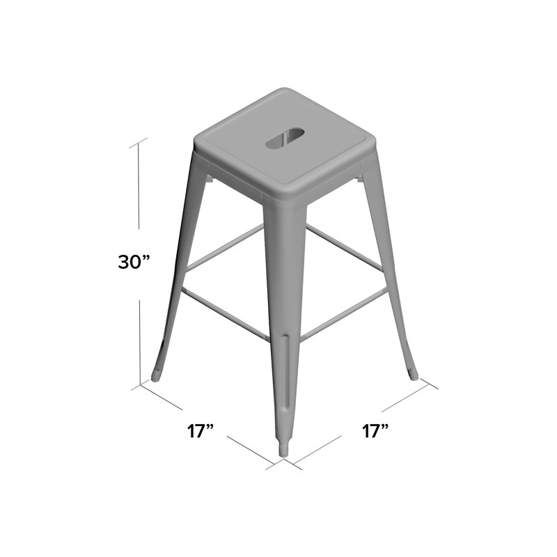 Nesbit Counter Stool, Black, Bar Stool (30.5" Seat Height)