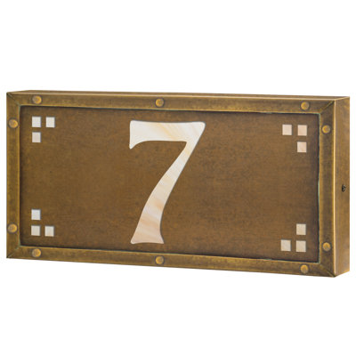 Plaque d'adresse murale personnalisable 12 à 1 à 3 chiffres