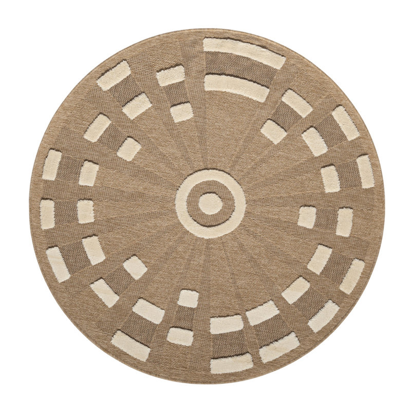 Tapis rond rond Krisslyn, Rond 5 pi 3 po