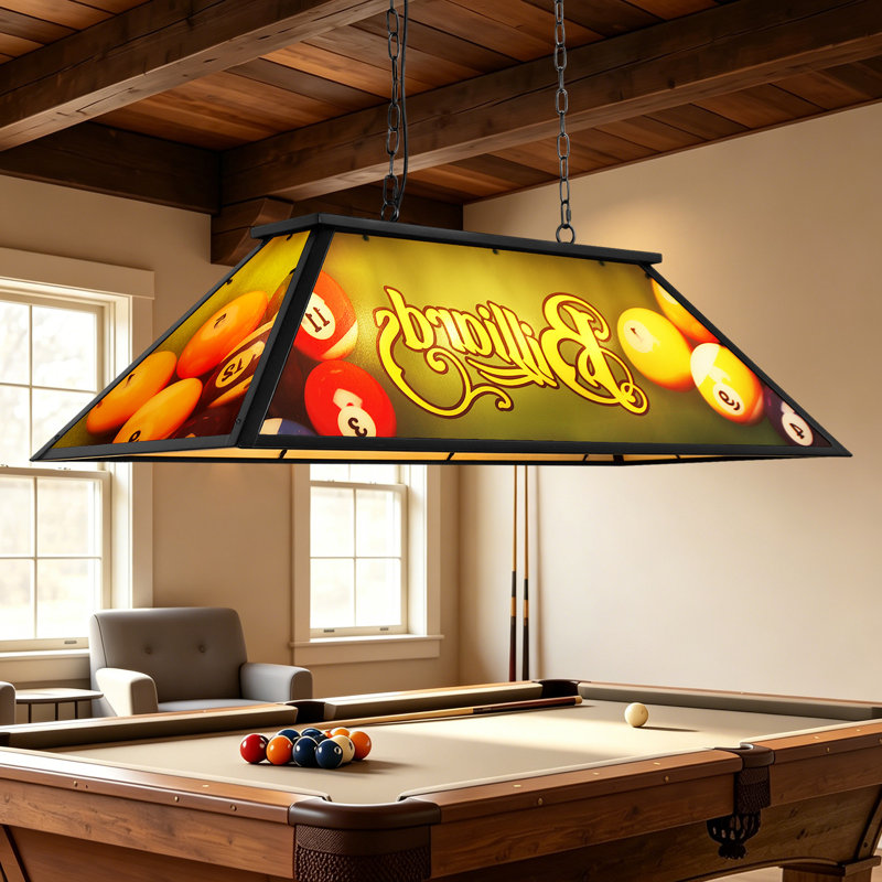 Luminaire suspendu pour table de billard 4 lumières