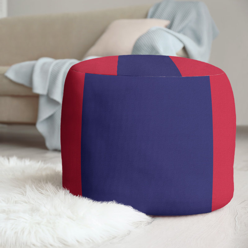 repose-pieds rond 20,5", Rouge / bleu marine