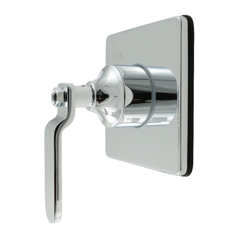 Kingston Brass Whitaker Single-Handle Three-Way Diverter Valve With Square Trim Kit, Polished Chrome