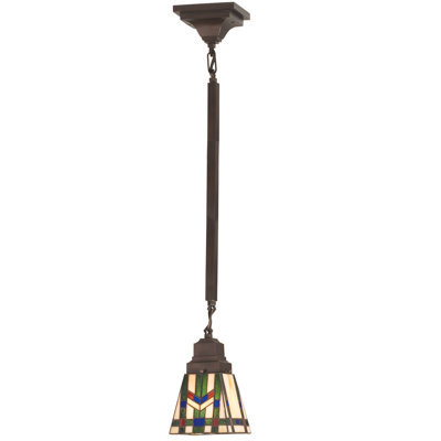 Meyda Tiffany & Stained Glass 1 - Light Mahogany Bronze Single Pendant