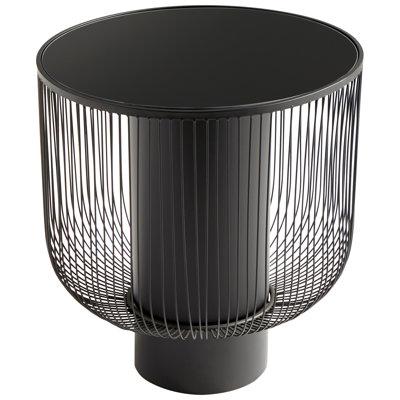 Carousel Glass Top End Table