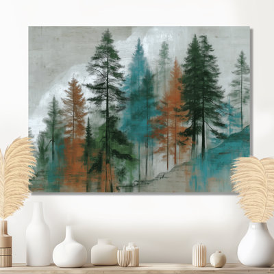 Adlar - California Framed Canvas Print, Green Landscape Wall Art