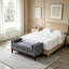 Grand repose-pieds rembourré en tissu avec coussins-298249906