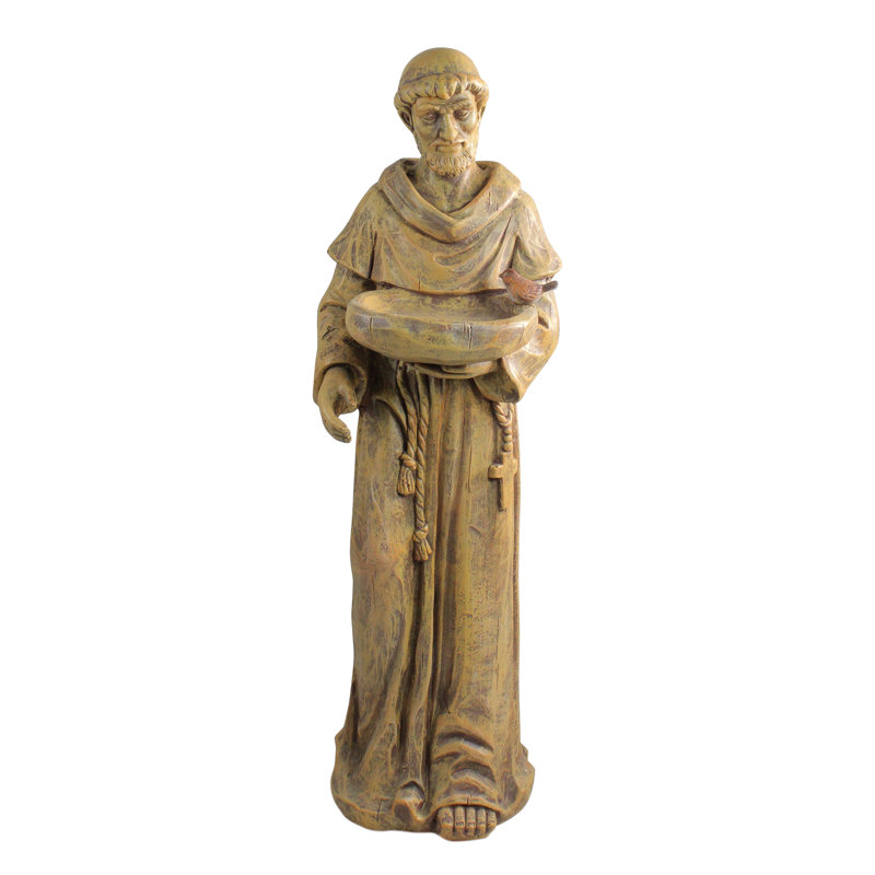 Statue de jardin d'extérieur 35,5 po Brown