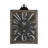 Large Vintage Black Rectangular Wall Clock With White Numerals, Home Decor Accent Clock