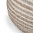 Yolanda 20"W Round Jute and Cotton Pouf