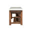 Rustic 61" Wide Oak Kitchen Island, Natural
