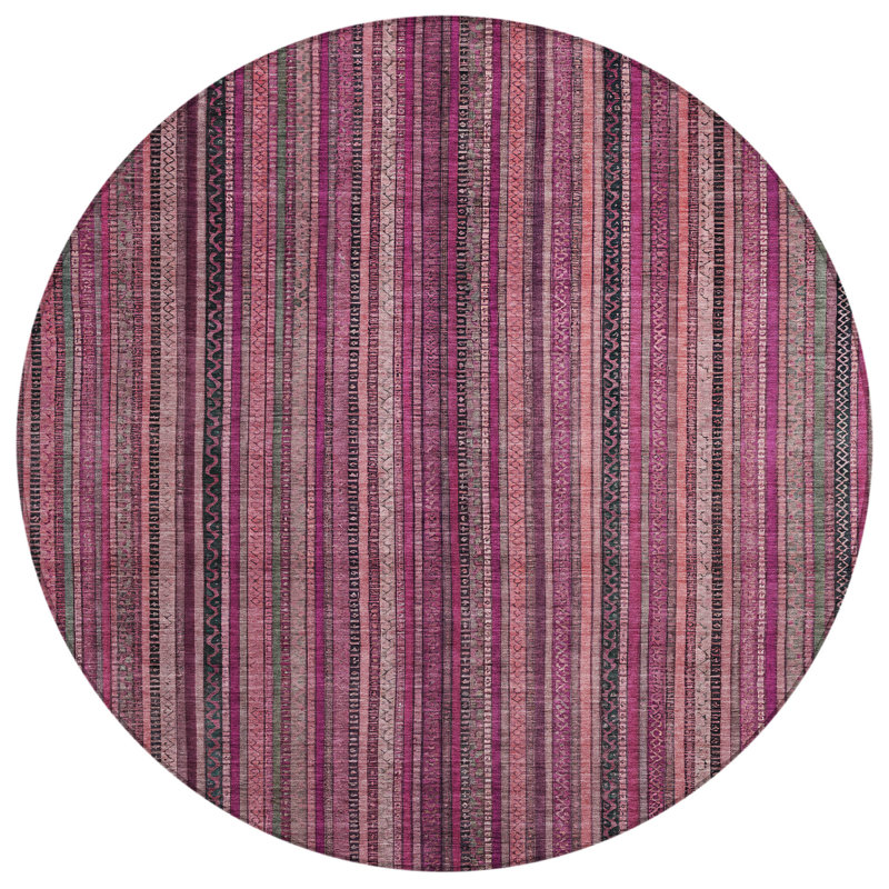 Tapis intérieur lavable rayé 8 pi