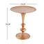 Petite petite table de bout ronde dorée, hauteur 29,3 po, décor métallique rétro