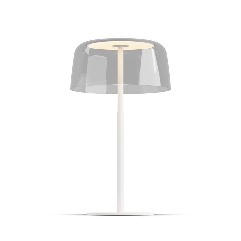 Yurei LED Desk Table Lamp, Clear, Matte White