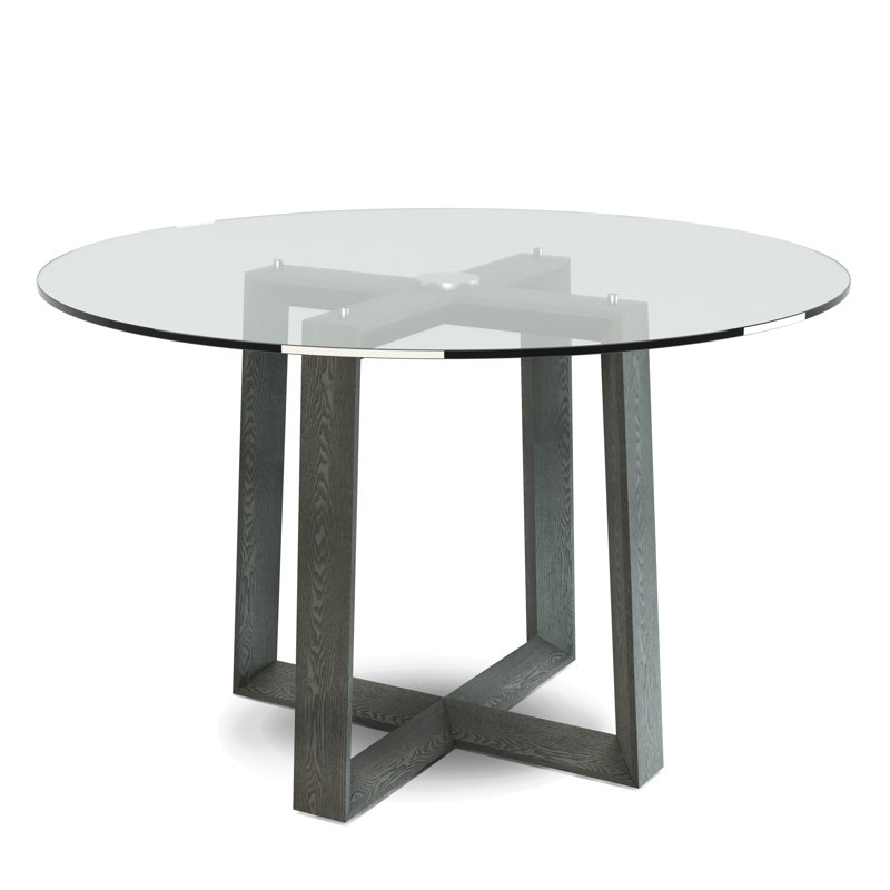 Devlyn Round Glass Top Dining Table