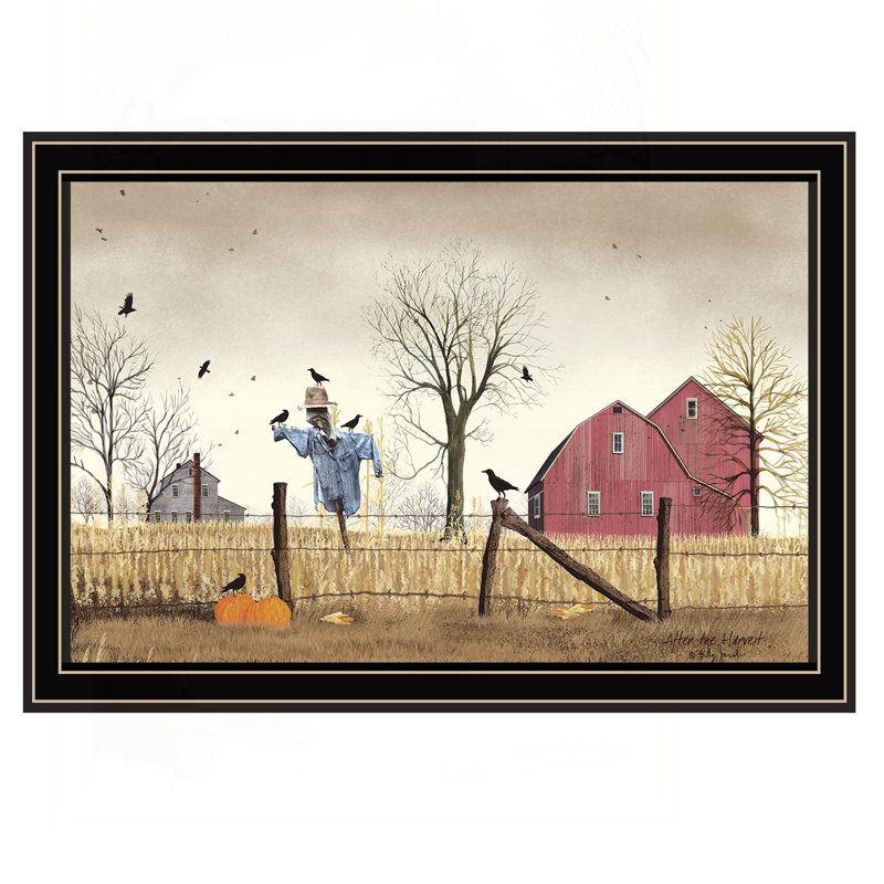 «After the Harvest», art mural encadré, Noir, noir, noir, noir, H 19 po x l 27 po