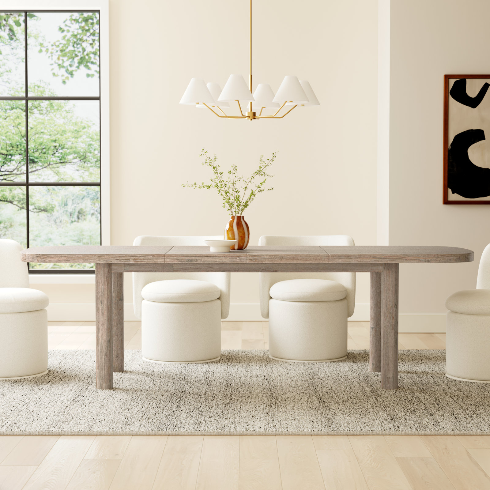 Cleodora 70" Extendable Acacia Dining Table