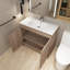 Meuble-lavabo simple 36 po avec plateau en marbre Rozalina