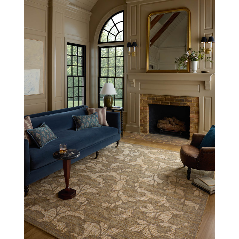 Chris Loves Julia x Loloi Rue Olive / Sage Area Rug, Rectangle 7'6" x 9'6"