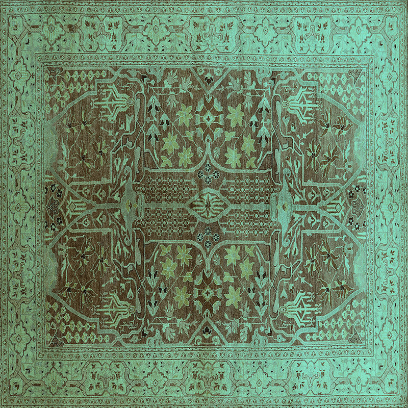 Michol Performance Oriental Indoor Rug, Square 4'