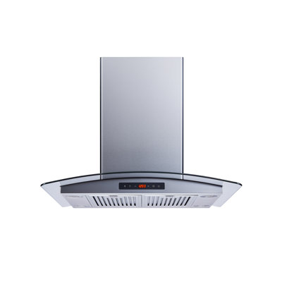 30" 600 CFM Convertible Island Range Hood in Stainless Steel