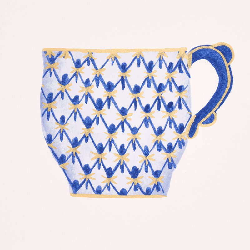 Papier peint Onie's Teacups, Porcelaine