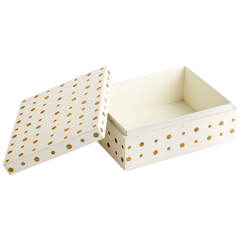 Resin Decorative Box, 4" H x 10.25" W x 8.25" D