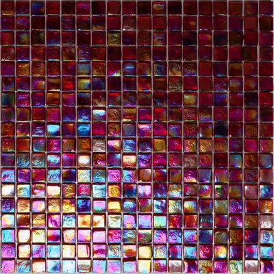 Skosh 0.6" x 0.6" Glass Grid Mosaic Wall & Floor Tile 