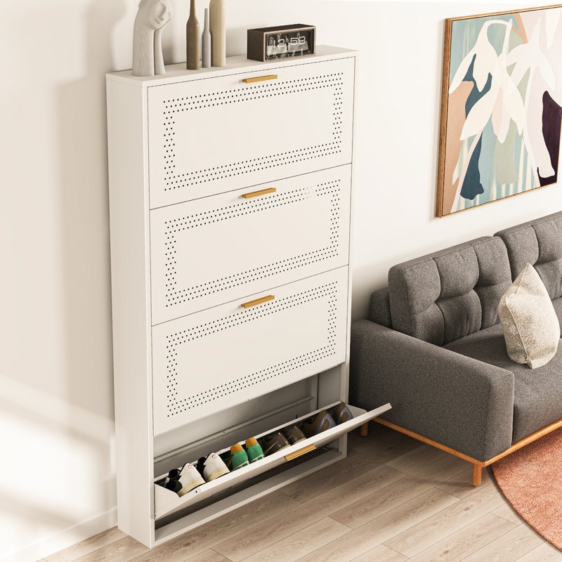 Armoire de rangement en métal pour chaussures