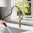17.71" Solid Brass Single Hole Single Handle Pull Down Kitchen Faucet-90605586