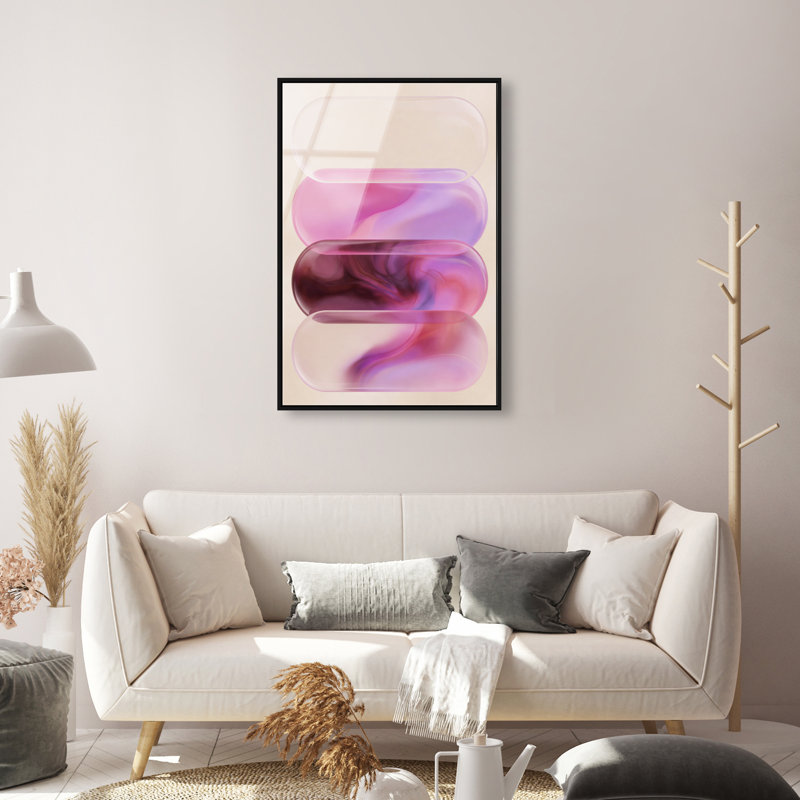 Clear Rose Print by Oliver Gal, 16"H x 11"W, Black Floater Frame