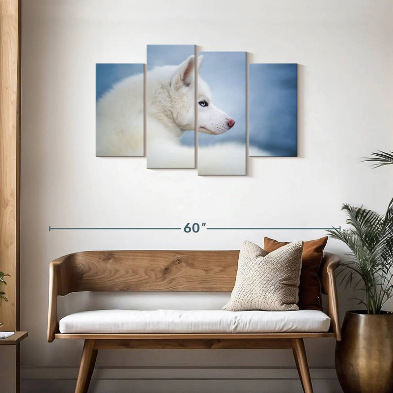 Brampt Pure White Husky, 27"H x 43"W