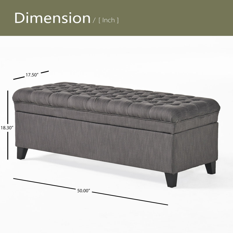 OTTOMAN DE RANGEMENT, Gris