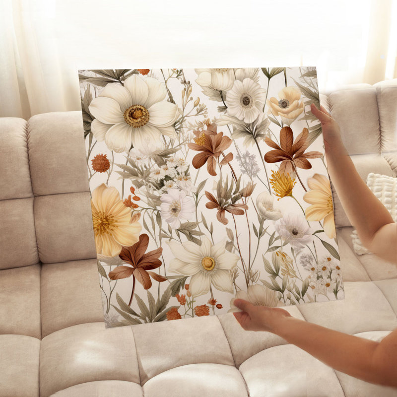 «Botanical Wildflowers», impression d'art sans cadre, H 10 po x l 10 po