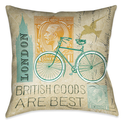Postcard from London I Indoor Decorative Throw Pillow