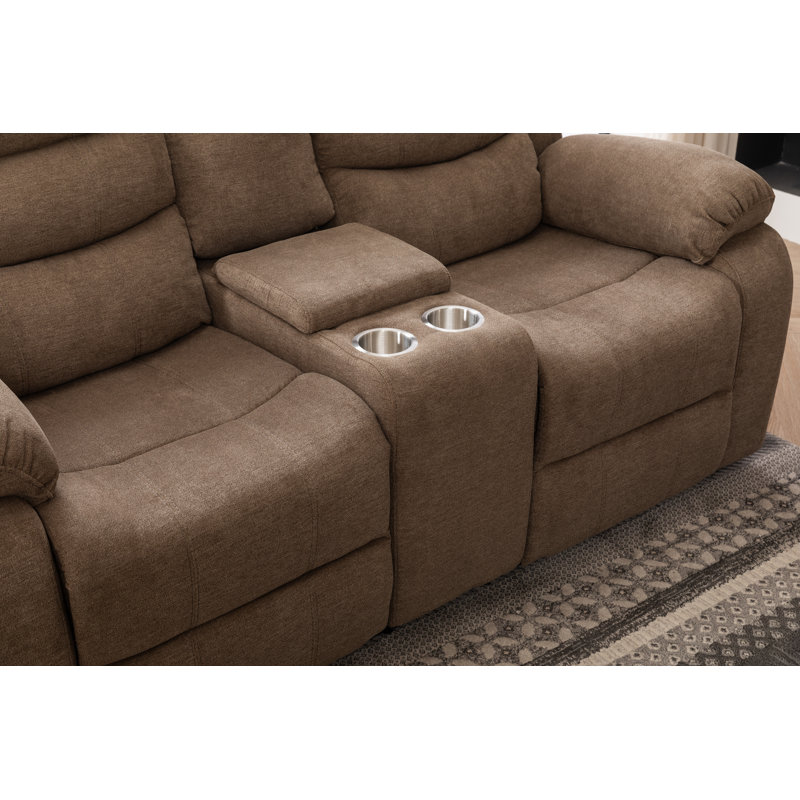 Causeuse inclinable 70,9 po Luxury, Brun