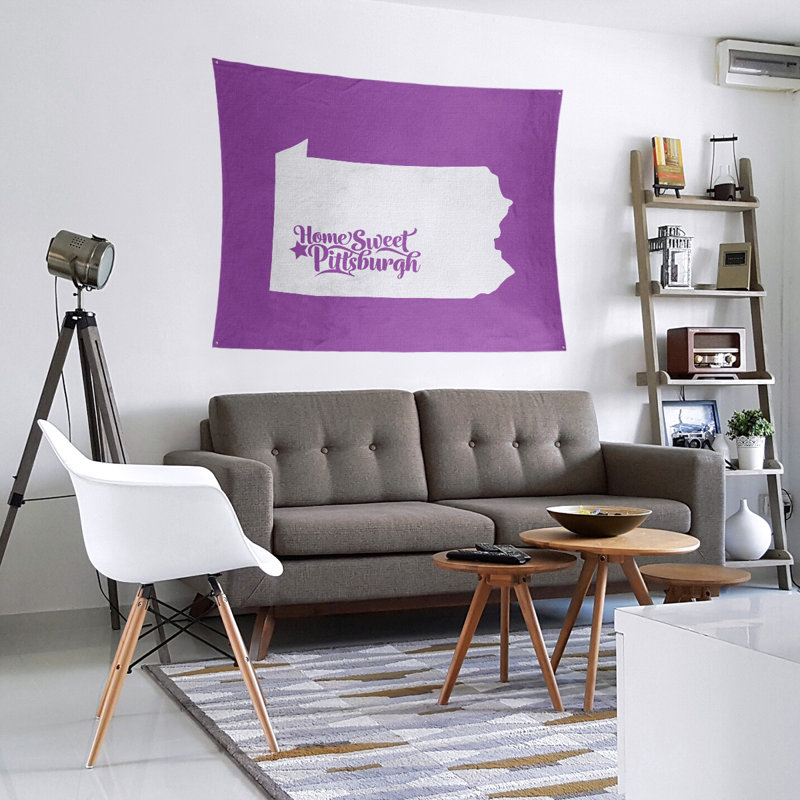 Tapisserie de Pittsburgh en Pennsylvanie, H 51 po x l 60 po, Violet