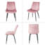 Chaise d'appoint capitonnée en velours rose-753814461