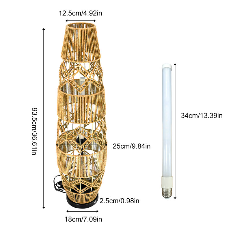 93.5cm Column Floor Lamp Set