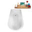 65" Streamline Soaking Freestanding Tub and Tray With Internal Drain-101697886-105856573