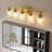 5-Copper colored dimmable iron glass Vanity Light