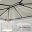 Gwinnett Dakota Fields White Fabric Replacement Canopy for Gazebo