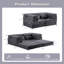 Canapé à compression, canapé-lit convertible au sol, canapé modulaire à désossage bricolage modulaire, aucun assemblage requis-1365973812