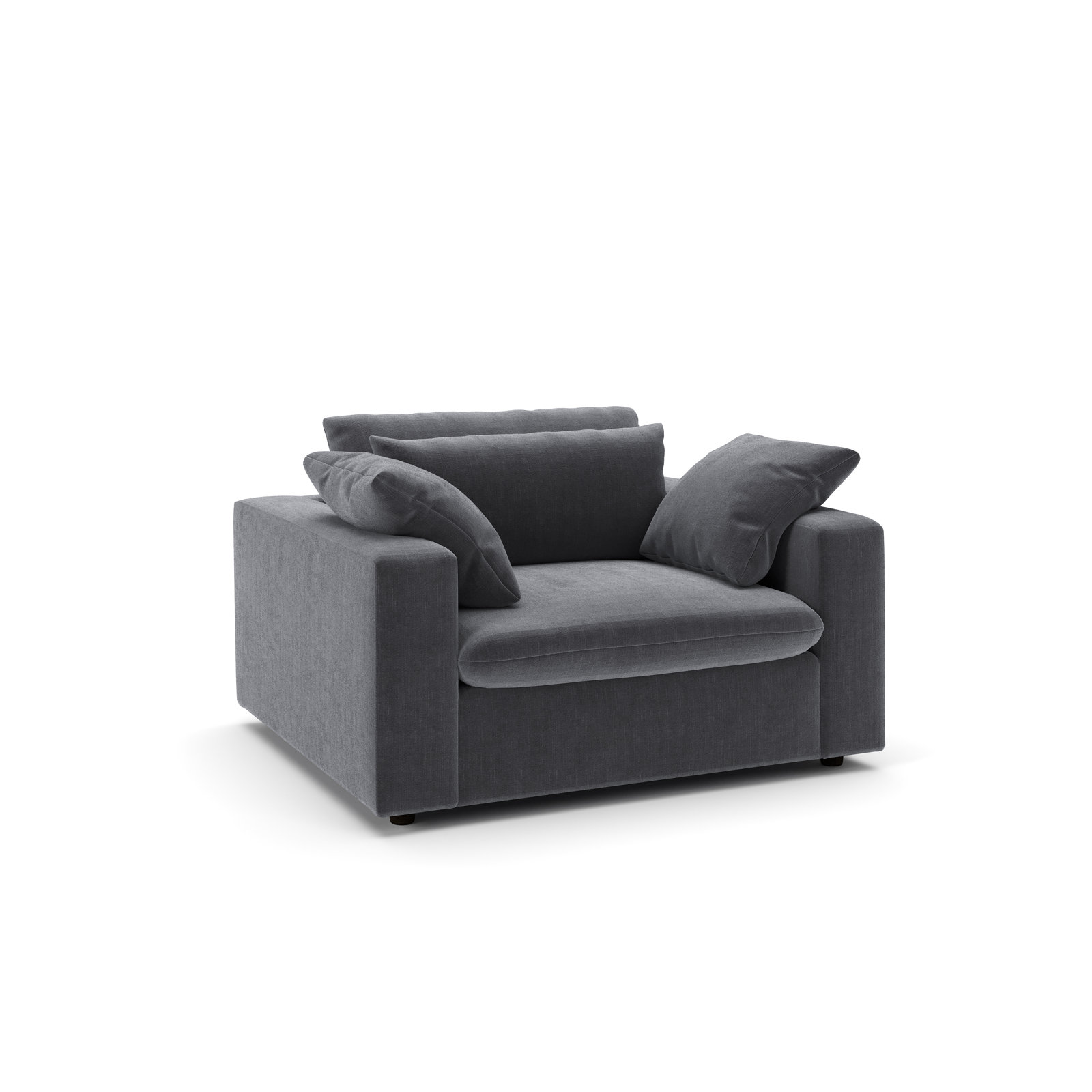 Remy Upholstered Chair And A Half, Andrew Slate Performance Chenille