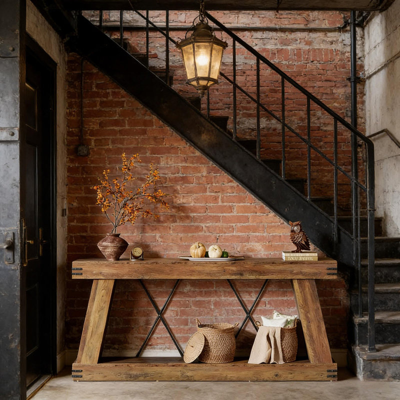 Two-Tier Side Table,Unique Entryway Table,Functional Console Table