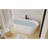 67" Acrylic Freestanding Bathtub, Stand Alone Bathroom Tub, Glossy White, Toe-Tap Chrome Drain, Cupc Certified