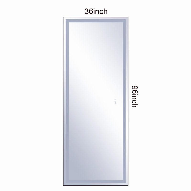 Metal Flat Wall Mirror, 96" x 36"