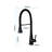Matte Black Pull Down Kitchen Faucet, Stainless Steel Made, Rust Treatment, 360 Rotatable Nozzle For Convenient Water Delivery Built,