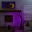 7Ft. Pre-Lit Artificial Halloween Black Willow Tree With 600 Purple And Orange Dual Color LED Lights-1430550661